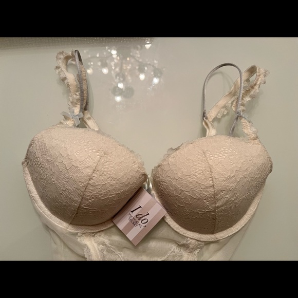 Victoria Secret “I Do” Collection 36C white / light blue accent straps - Picture 4 of 6